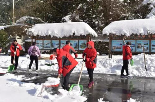 大家一起铲雪