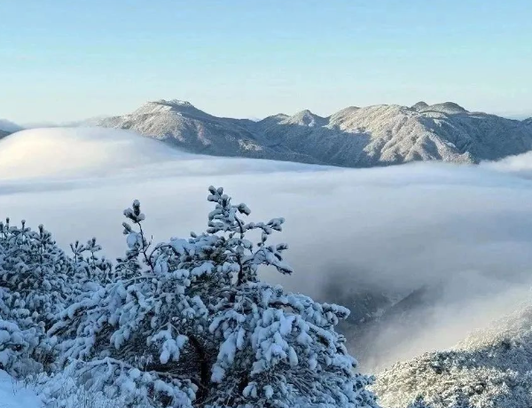 山中雪景